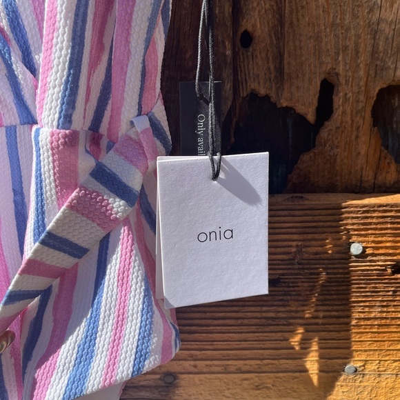 $195 NWT - ONIA Women's 'MICHELLE' Lavender ONE-PIECE SWIMSUIT - Small - Picture 3 of 7